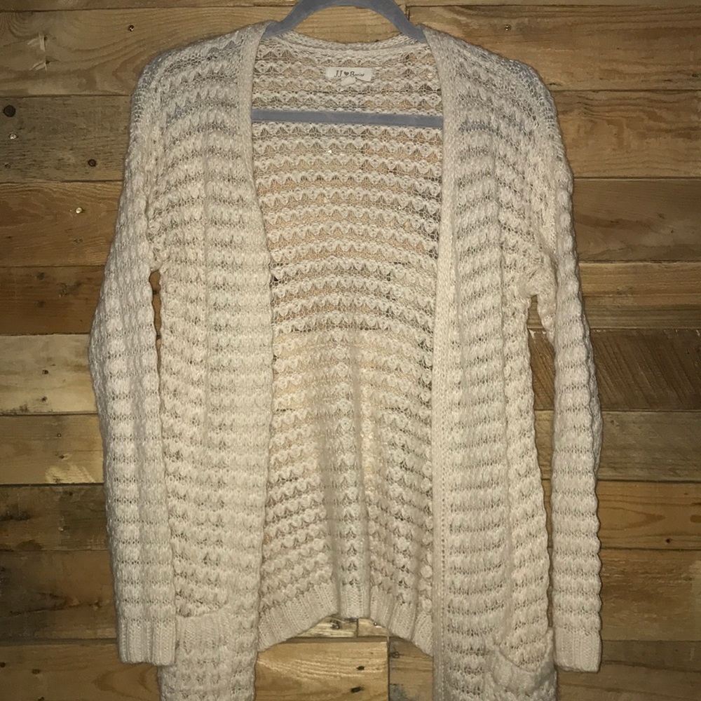 JJ Basics Open-Knit Cardigan